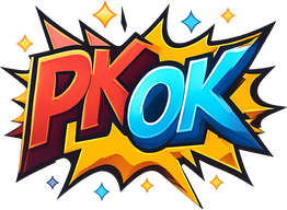 pk ok সাইটের স্বর্ণালি লোগো